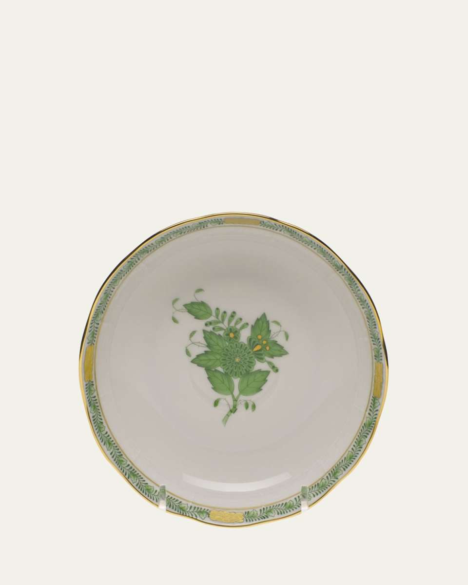 Chinese Bouquet Green Mocha Saucer